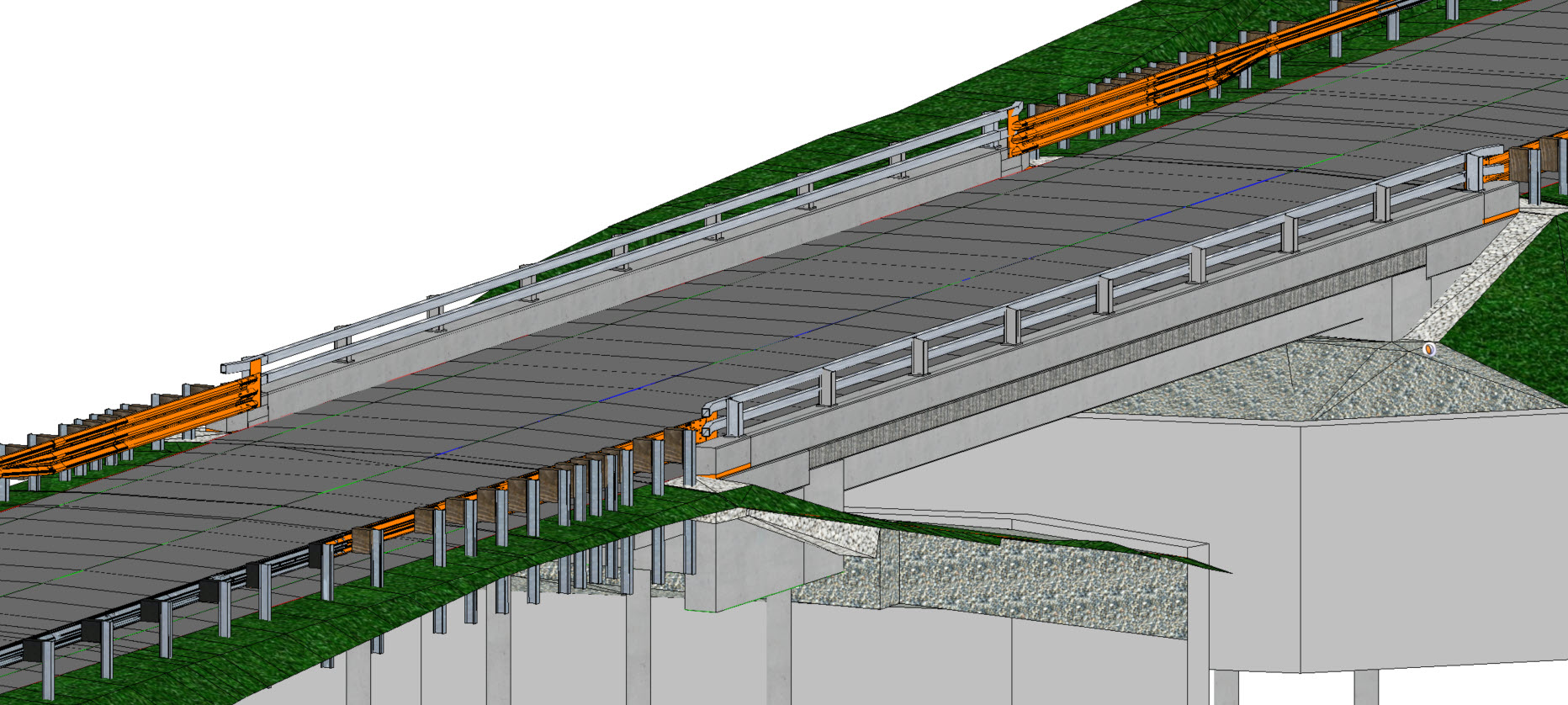 3D Model of a bridge overpass used by PennDOT