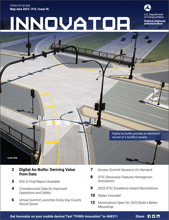 Screenshot of Innovator issue 96. A digital rendering of a large intersection is shown as the cover image.