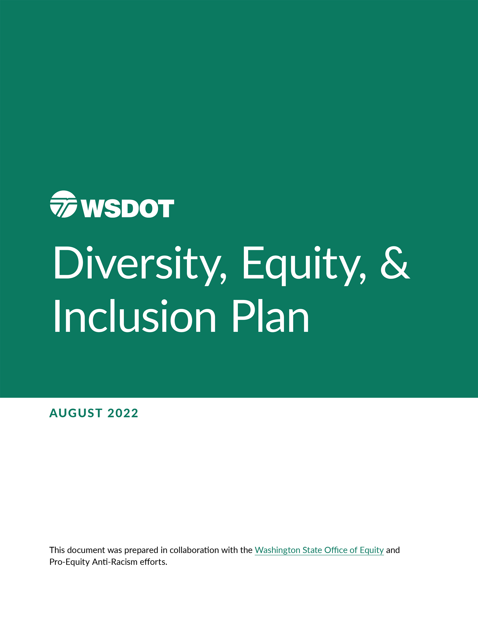 Cover image of Diversity, Equity and Inclusion plan book.