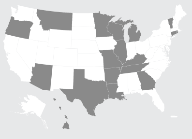 Map of Increased Federal-share for Project-level Innovation