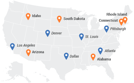 Map of Pilot locations