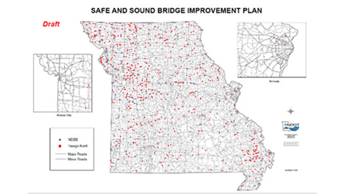 MoDOT Bridge Improvement Map