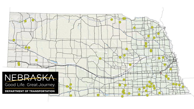 Nebraska Dot County Bridge Match Map
