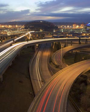 roadway at dusk