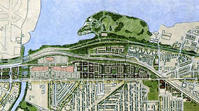 Artists conception of development area