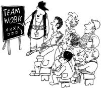 team work cartoon