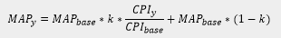formula as described below