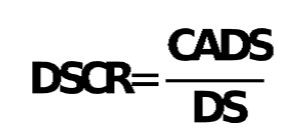 Formula: DSCR = CADS / DS