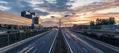 M4 Motorway - New South Wales, Australia at dusk