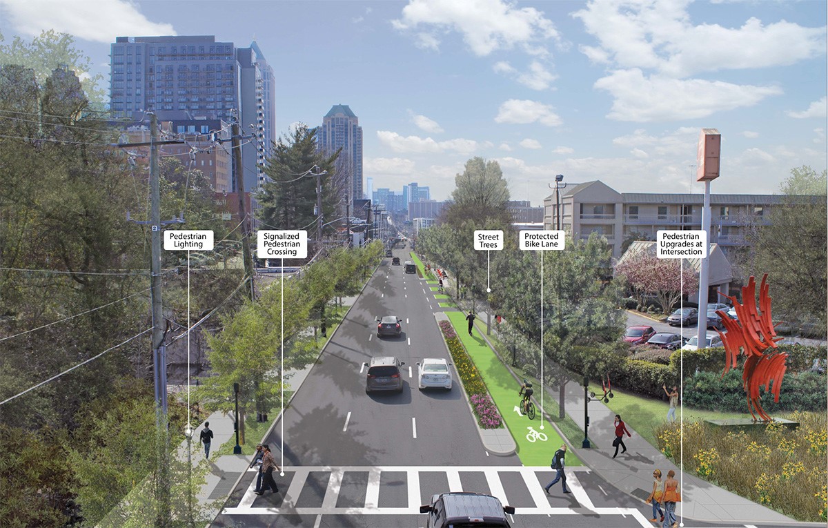 Atlanta testing ways to make Peachtree Street friendly to bicycles and  pedestrians