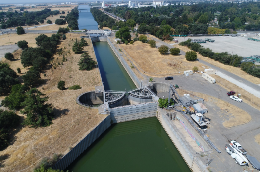 Areial view of Stone Lock Facility.