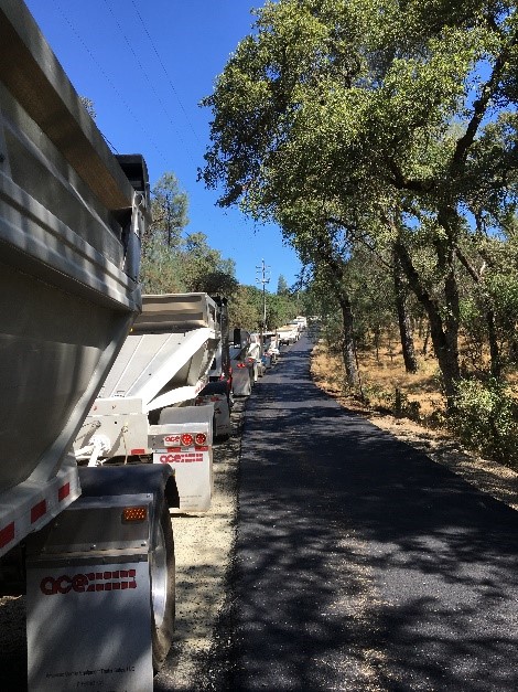 View of paving project.