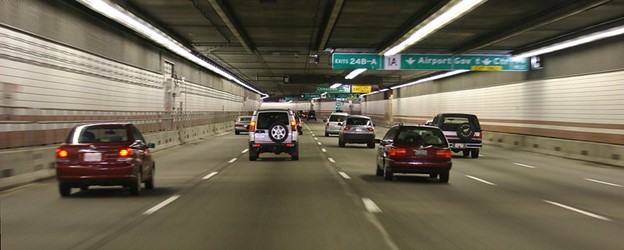 Interstate 93 tunnel in Boston, part of the Central Artery/Big  Dig Project