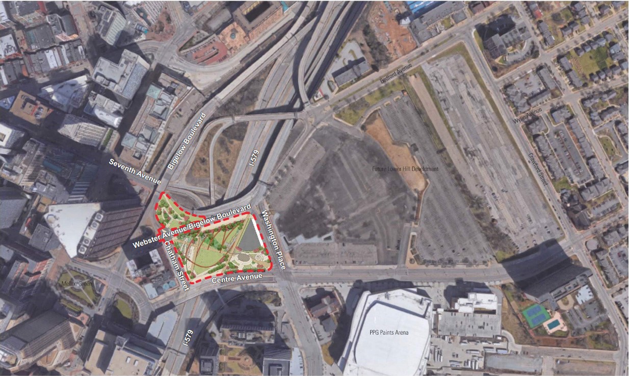 Map view of I-579 Cap Urban Connector Project-Interstate 579.