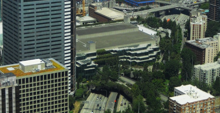 Aerial view of facility.