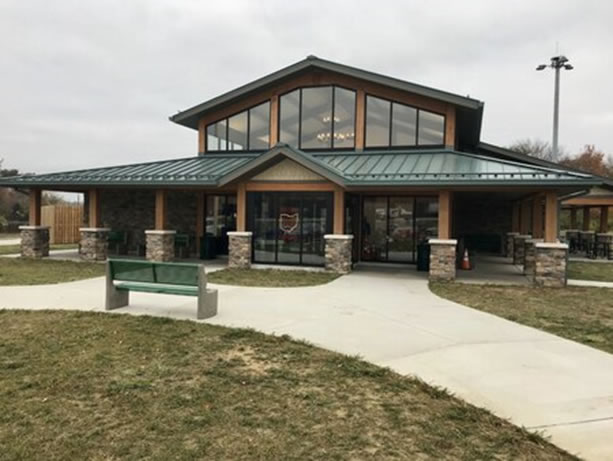 An Ohio Department of Transportation rest-area building