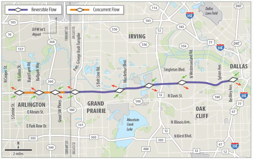 IH 30 Corridor map