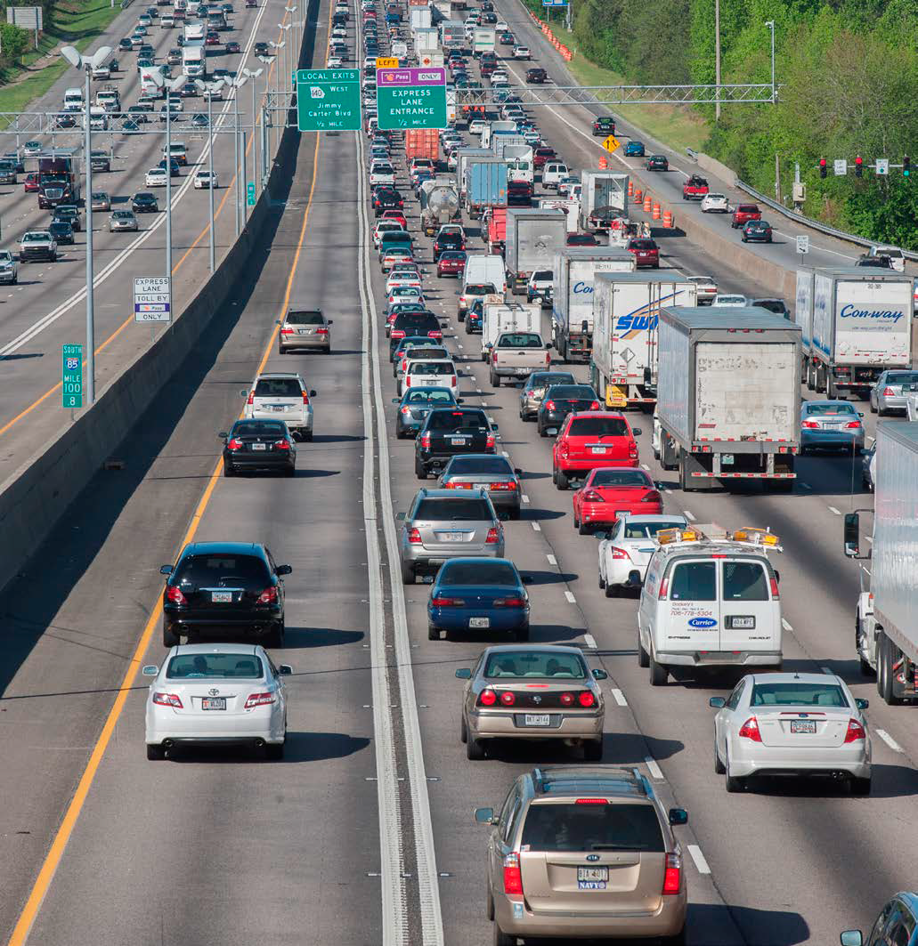 cars on highway