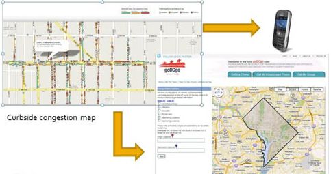 Curbside congestion map