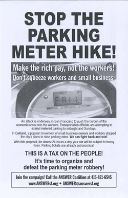 Stop the Parking Meter Hike poster