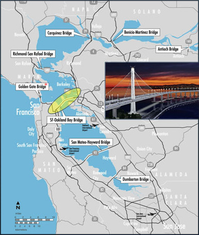 Map showing state-owned bridges