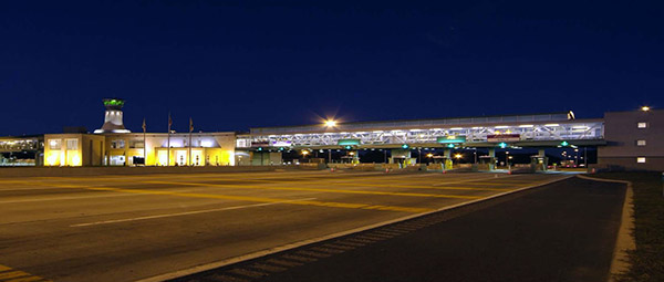 toll station at night