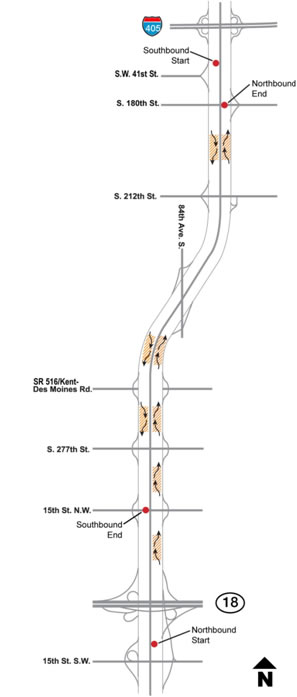 Map of SR 167 area