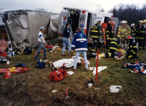 Photo of a vehicle crash