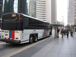 Photo: Bus at bus stop