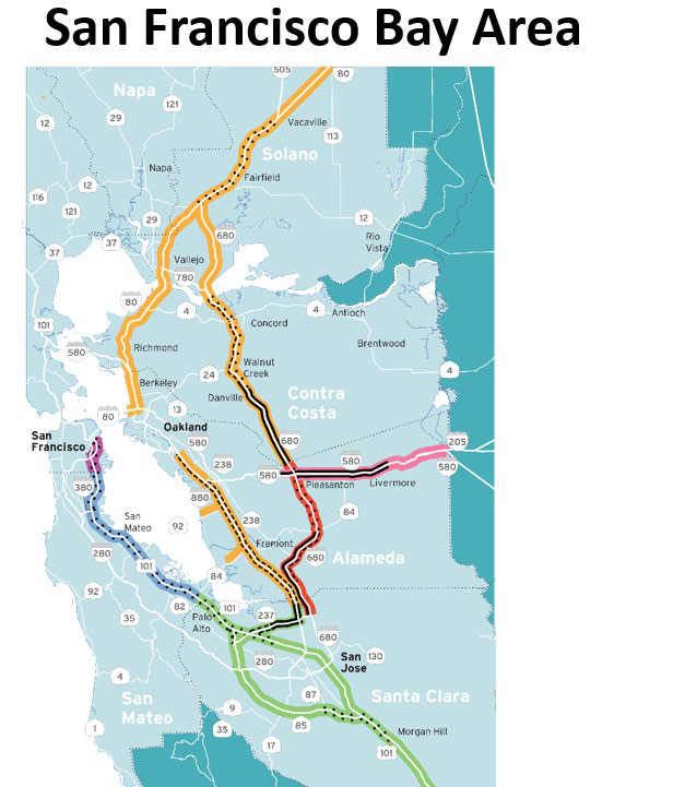 San Francisco Bay Area map
