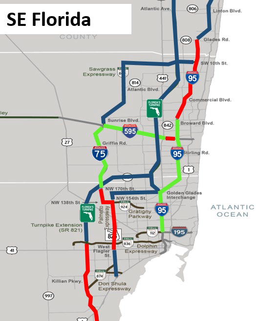 SE Florida area map