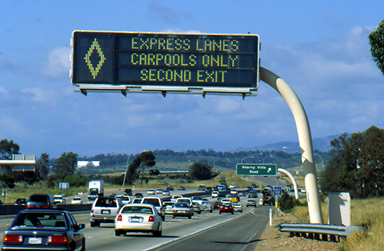 Express Lanes signage
