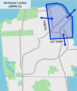 Map of northeast cordon