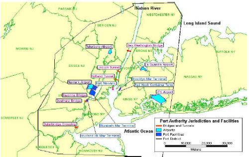 Map of Port Authority Jurisdiction and Facilities