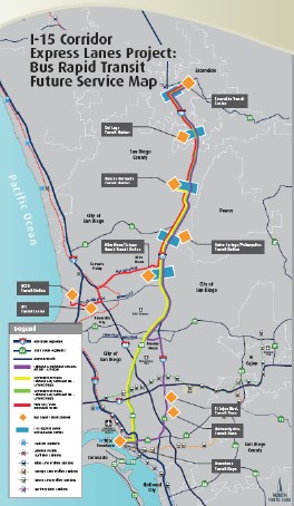 I-15 Future Service map