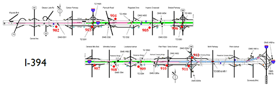 I-394 Observation Locations