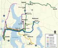 Map of SR520 Transit Improvements 2010-2011