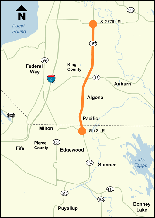 SR 167 area map