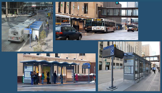 Marquette and Second avenues photo collage