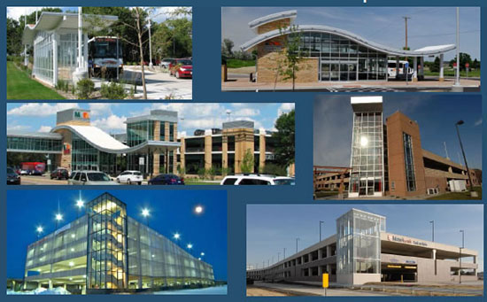 Park and Ride and Bus Fleet Expansion photo collage