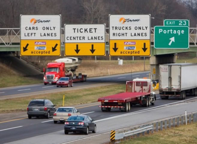 Photo of traffic on the Indiana Toll Road