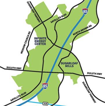 Map of Sugarloaf Community Improvement District