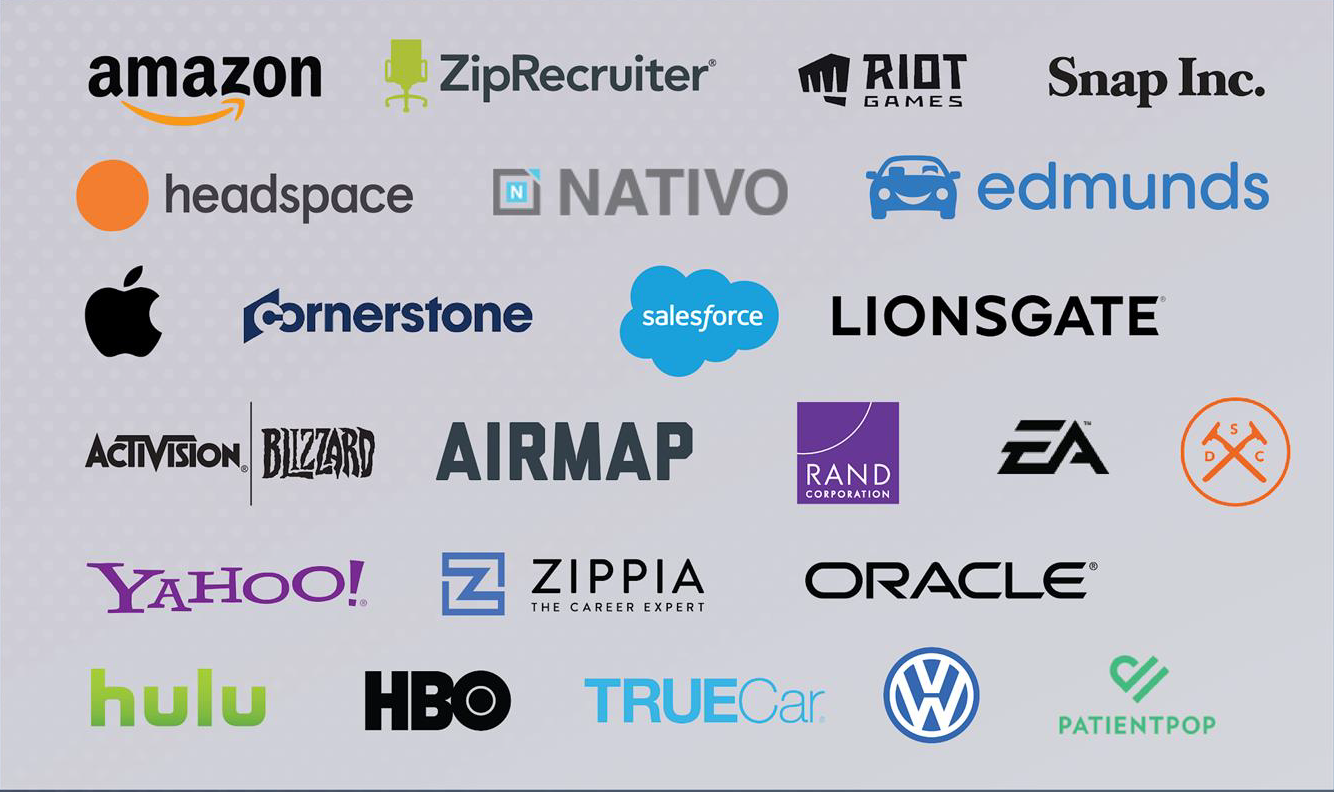 Logos for several companies