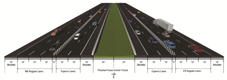 I-66 cross-section diagram