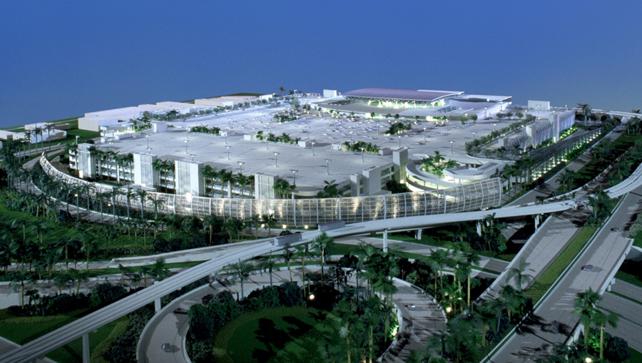 Computer rendering of Miami Intermodal Center rental car facility