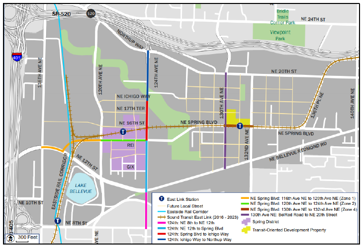 Figure 3: Detailed planning map of the Bellevue