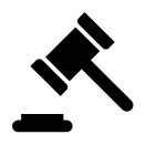 Judge's mallet icon