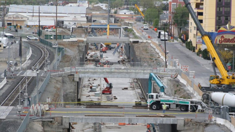 Construction of Reno Transportation Rail Access Corridor - Description.