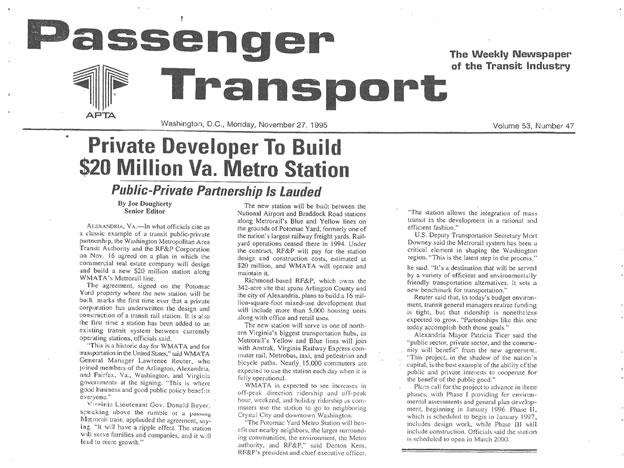 News Article: Passenger Transport
