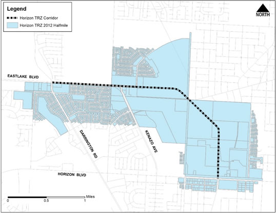 Map of Eastlake Boulevard Extension Phase.